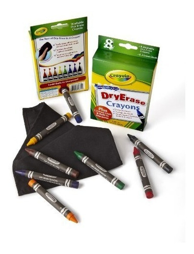 Crayola Grandes Dry Erase Crayons, 8 Count (98-5200)