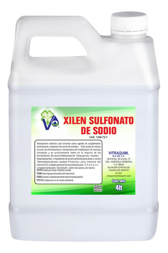 Xilen Sulfonato De Sodio 4litros Vitraquim Materia