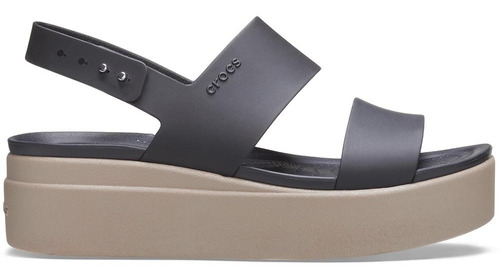 Crocs Sandalias Brooklyn Low Wedge  Negro