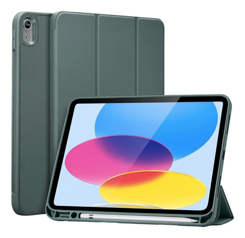 Capa Esr Proteção 360 P/ iPad 10 Geração Porta Apple Pencil Cor Verde-escuro