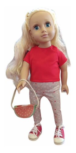 Imagen 2 de 7 de Witty Girls Cartera Sandia Lucy Accesorio Muñeca 45 Cm/18