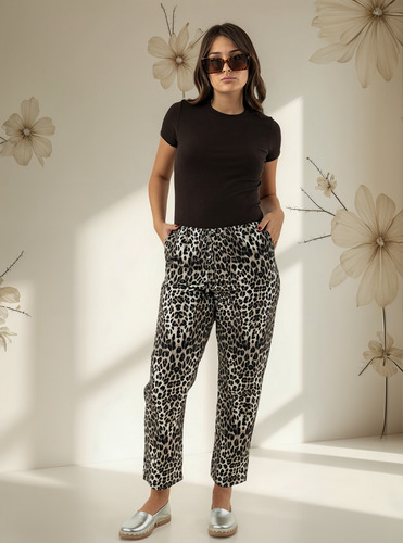 Babucha Animal Print Tela Poplin Byh