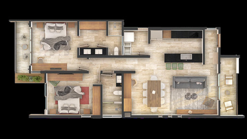 Venta Departamento De 2 Habitaciones En Privada En Temozón Norte