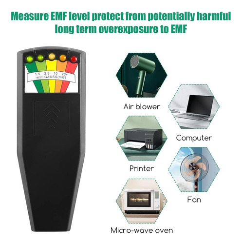 Medidor Emf Led Detector De Campo Magnético Y Caza Fantasma
