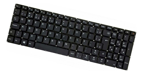 Teclado Lenovo Ideapad 110-15ibr Modelo: 80w2 Abnt2 Com Ç Cor Preto Idioma Português Brasil