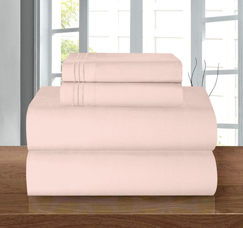 Juego De Sábanas Matrimoniales 4 Piezas Microfibra Rubor