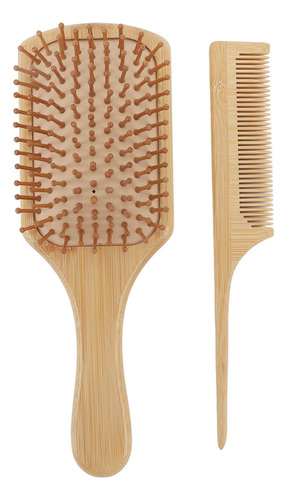 Juego Cepillos Madera Para Desenredar El Pelo Y Peine