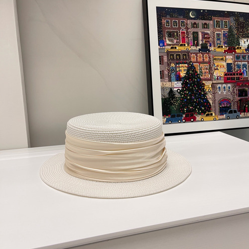 Sombrero De Paja No Brand, Protección Solar De Ala Ancha Con