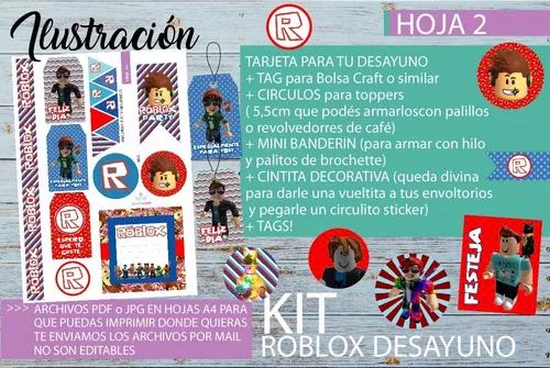 Kit Imprimible Gamer Roblox Textos Editables