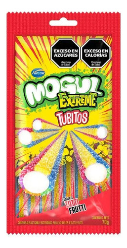 Gomitas Mogul Extreme Tubitos Tutti Frutti Caja 16u Sin Tacc
