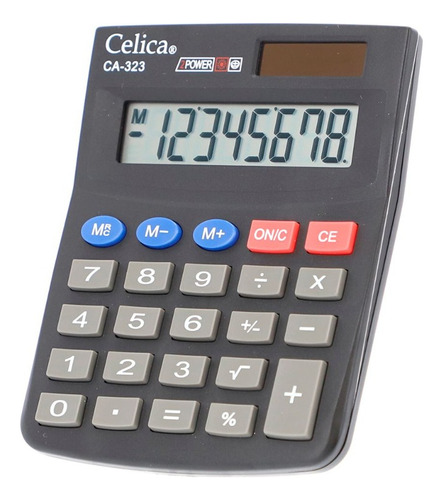 Calculadora Celica Semi Escritorio 12 Digitos - Ca-323 Negro