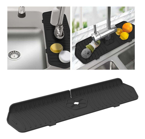 . Alfombrilla Para Grifo De Fregadero Protector Para Negro