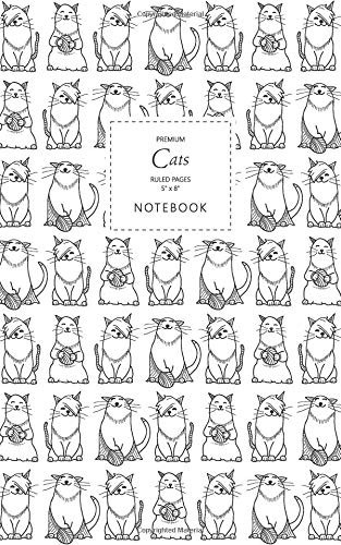 Cats Notebook  Ruled Pages  5x8  Premium (black And White Ed