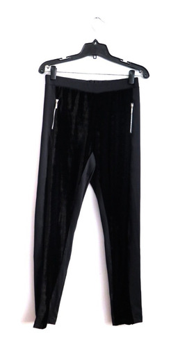 Pantalon Calza Negro Soho Con Cierres Talle 44