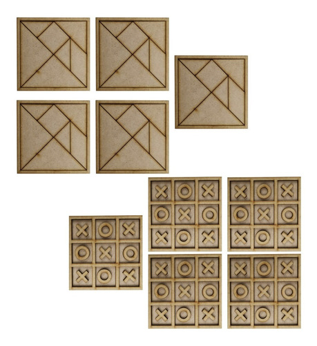 10pz Juego Gato Tangram Mdf Recuerdo Cumpleaños Preescolar 