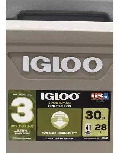 Hielera Igloo Sportsman 30 Qt 41 Latas 28 L Portable
