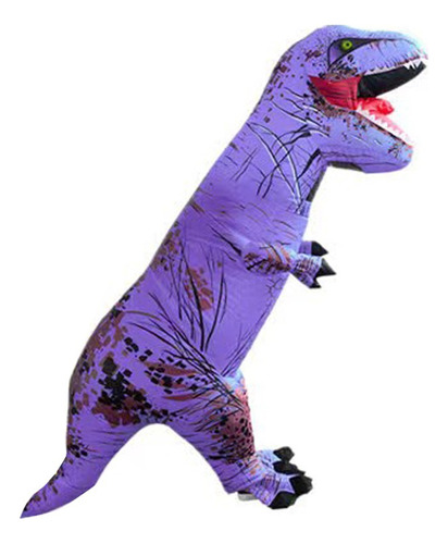 Ropa Inflable De Dinosaurio Púrpura Cosplay De Halloween