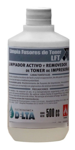 Limpiador Especial De Fusores Toner Impresora Delta Ltf 500c