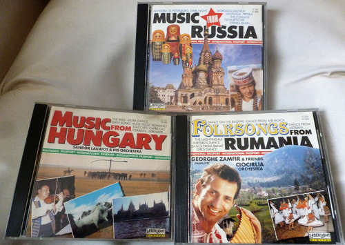 Music From  Russia Rumania Hungary Lote De 3 Cds Étnica (v1)