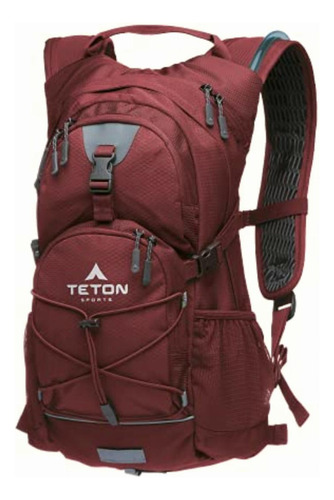 Mochila De Hidratación Oasis 22l Con Vejiga 3l Teton Sports Color Rojo Diseño De La Tela Lisa