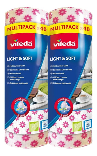 Toallas Absorbentes Vileda Multipack - 40 Unidades - Pack X2