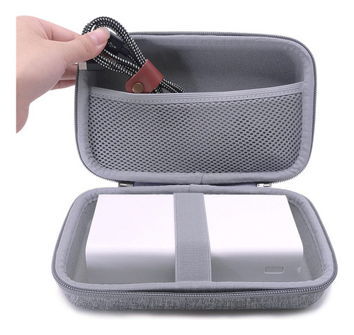 Estuche Rígido Para Banco De Energía, Bolsa De Gris