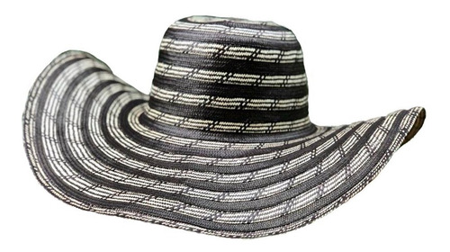 Sombrero 15 Fibras Exclusivo Diseño Cebra A Mano