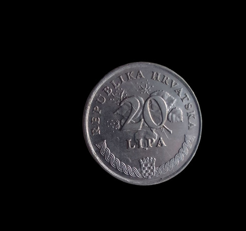 Moneda Croacia 20 Lipa 1993