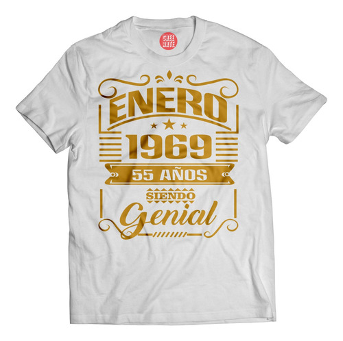 Playera Hombre 1969 55 Años Siendo Genial (todos Los Meses)