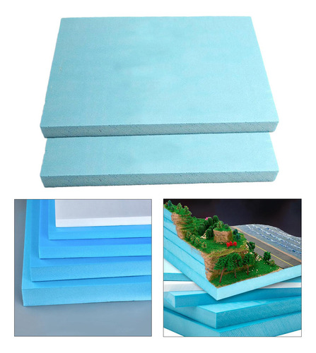 2x Tablero De Diy Paisaje 30cmx20cmx5cm 30cmx20cmx5cm Azul