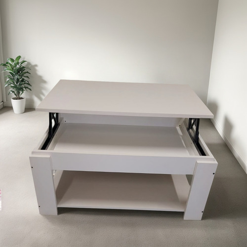 Mesa Ratona Levadiza Tapa Elevable Blanco