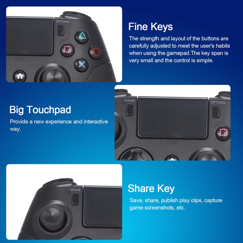 Imagem 5 de 9 de Controle De Jogo Para Ps4 Sem Fio Bt Gamepad Controle Remoto