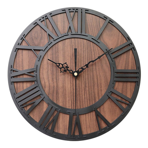 L03006 - Reloj De Pared (madera, Estilo Romano, Digital)