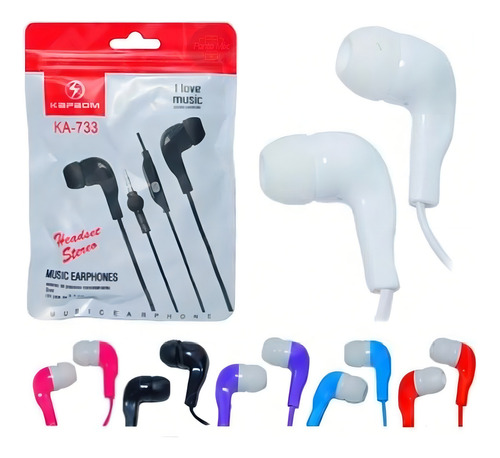 Kit 15 Fones De Ouvido Microfone Atacado C Cor Variados Luz Branco