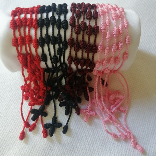Imagen 7 de 10 de Denarios, Decenarios Pulsera En Hilo Terlenca Para Recuerdos