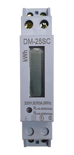 Medidor Monofasico 1 Modulo Din C/ Display 5(30)a 220v Tbcin