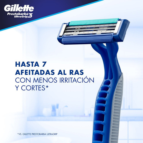 Rastrillos Gillette Prestobarba 3 Hojas 8 Unidades