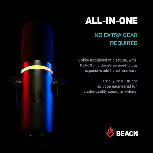 Beacn Dark Dynamic Usb Mic For Pc - Professional Micropho