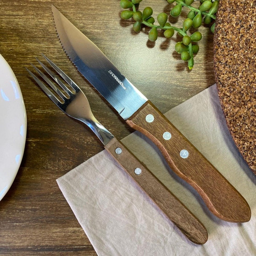 Set De Cubiertos Begonia Parrilleros 12 Unidades Para Asado