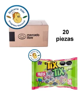 Paleta Sonric´s Tix Tix 30pz. Caja Con 20 Piezas