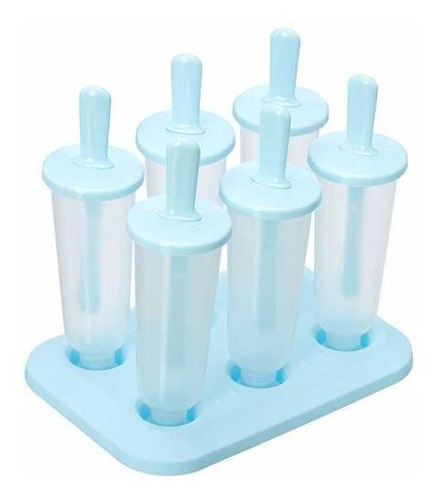 Popsicle Moldes Fijados - 100% Libre De Bpa - 6 De Hielo Pop