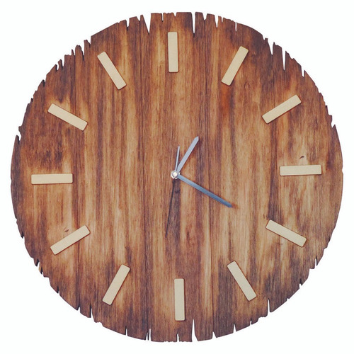 Reloj Pared 40 Cm Madera Malmo Somos Fabricantes