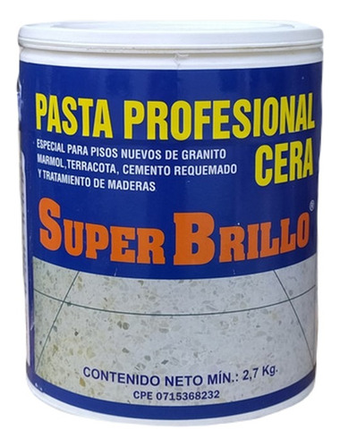 Cera En Pasta Super Brillo Pulir Granito Marmol Estuco Galon