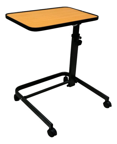 Mesa Para Alimentos Hospital Altura E Inclinación Ajustable Color Madera