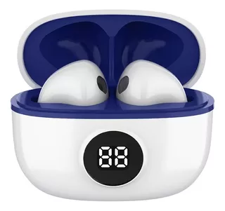 Fone De Ouvido In-ear Bluetooth C/Visor Led Webookers Mini Io - Cor Azul