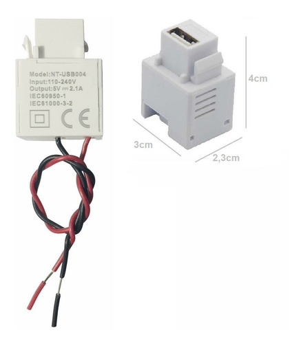 Regua De Tomada Para Embutir Com 2 Usb Charger 2.1a E 1 Hdmi