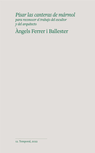 Libro Pisar Las Canteras De Marmol - Ferrer I Ballester, ...