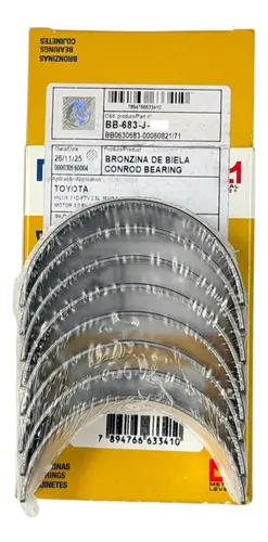 Bronzina De Biela Std Hilux 3.0 1kzt 1kzte Bb683 Metal Leve