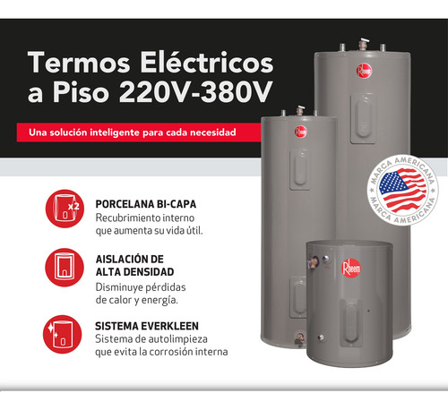 Termo Eléctrico De Piso 57 Litros 220v Rheem
