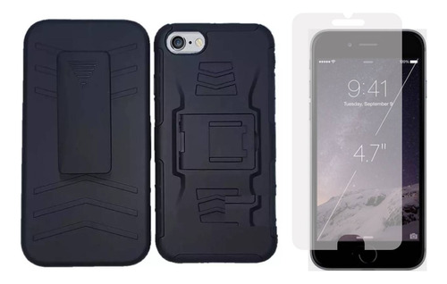 Funda Protector Uso Rudo Compatible Con iPhone 6 + Mica